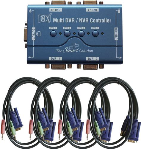 MX TV-out Cable 4 Ports USB 2.0 KVM Switch Connect 4 CPU to single ...