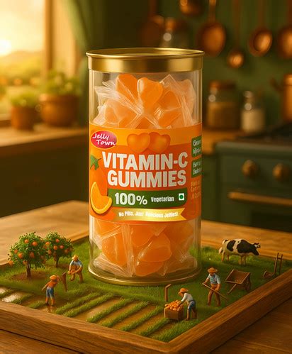Jelly Town Vitamin C 30 Gummies | Orange flavour | Jelly Town