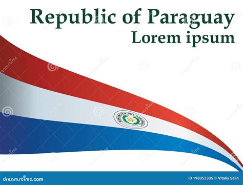 Flag of Paraguay, Republic of Paraguay. Vector Illustration. Stock ...