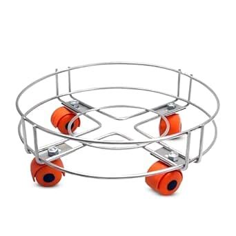 PANCA Heavy Stainless Steel Cylinder Trolley with Wheels| Gas Trolly ...