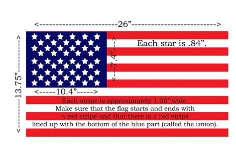 American Flag Measurements