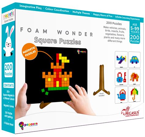 Magnetic Foam Wonder – Square Puzzle Game for Kids and Family (Age 5–9 ...