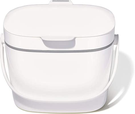 Amazon.com: OXO Good Grips EASY-CLEAN COMPOST BIN - WHITE - 1.75 GAL/6. ...