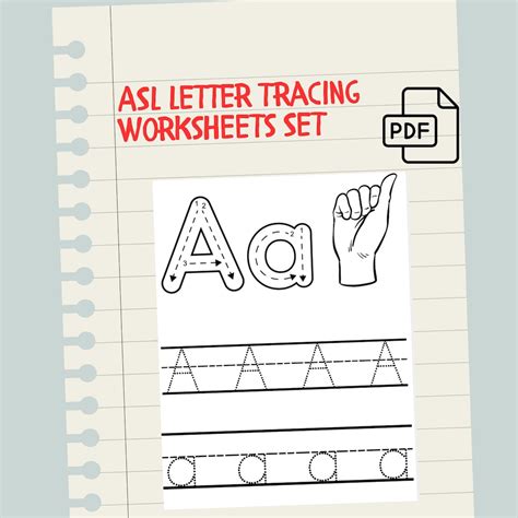 Image result for ASL Alphabet Tracing Worksheets