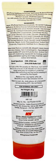 Sunban Forte Pro Cream 60gm - Uses, Side Effects, Dosage, Price | Truemeds
