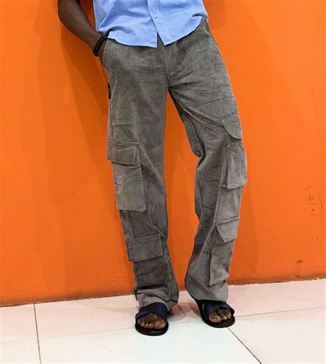 Paddy Corduroy Combat Trousers Grey | Stylish Men’s Utility Pants – Zorkle