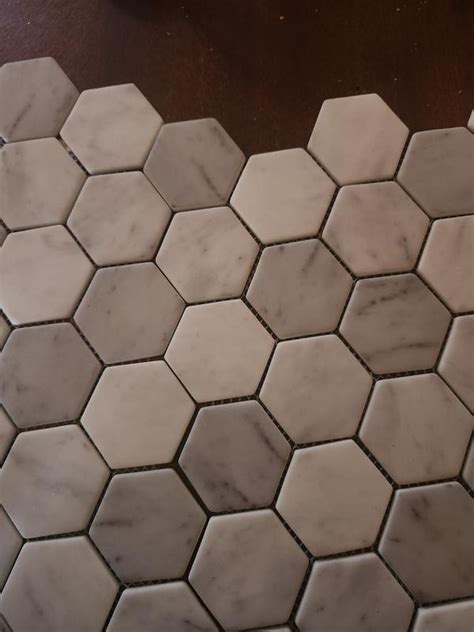 SUNWINGS Concret Blue 10-in x 12-in Matte Recycled Glass Hexagon Marble ...