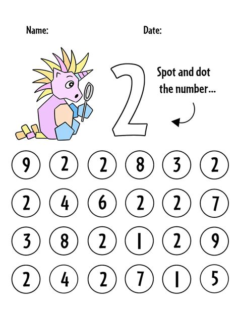 Free Preschool Number Recognition Worksheets! ⋆ The Hollydog Blog