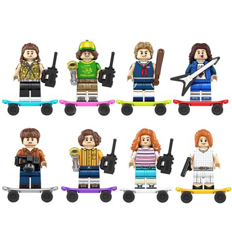 Buy 8 Stranger Things Minifigures Toys Gifts Dustin Steve Robin Max ...