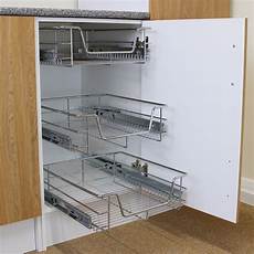 Kitchen Cupboard Pull Out Storage by 3 Pull Out Kitchen Wire Baskets Slide Out Storage Cupboard Kitchen Cupboard Pull Out Storage