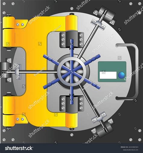 Sturdy Bank Vault Security Door Stock Vector (Royalty Free) 2233302323 | Shutterstock