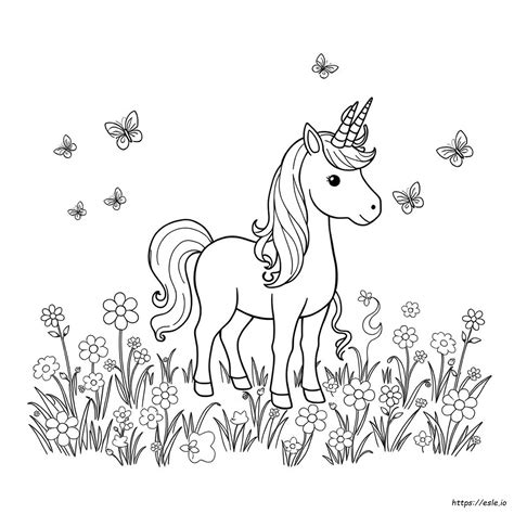 Cute Unicorn Coloring Pages