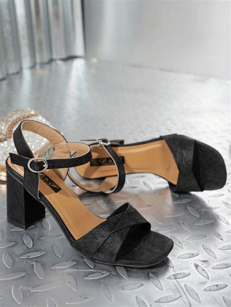 2025 Nova Moda Quadrado Toe Salto Grosso Tira Mulheres Sandálias de ...