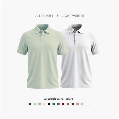 Matte Polo T-shirts Combo Pack - Ultra Soft Aluminium & White Solid ...