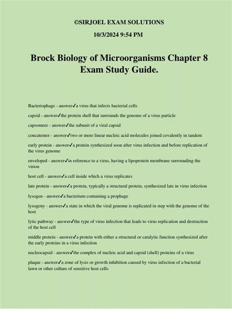 Brock Biology of Microorganisms Chapter 8 Exam Study Guide. - Brock Biology of Microorganisms ...