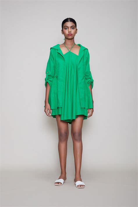 Buy MATI VEZA & JACKET SET- GREEN from C&W | Co-Ord Sets for Women