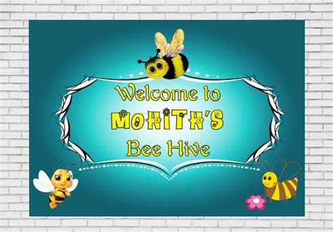 Bumble Bee Personalized Theme Welcome Board | Party supplies – Party ...