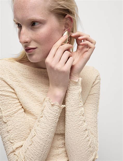 Buy Textured Slash Neck Top at Marks & Spencer