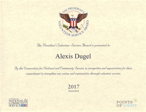 The President's Volunteer Service Award-Awarded 2017. - WriteKids!