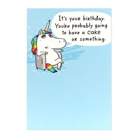 Buy Hallmark Shoebox Birthday Card - Grumpy Unicorn - MyDeal Australia