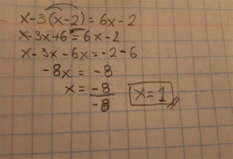 x-3(x-2)=6x-2 Cómo se realiza - Brainly.lat