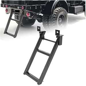 KUAFU Truck Step 2-Rung Retractable Tailgate Ladder Black Powder Coated ...
