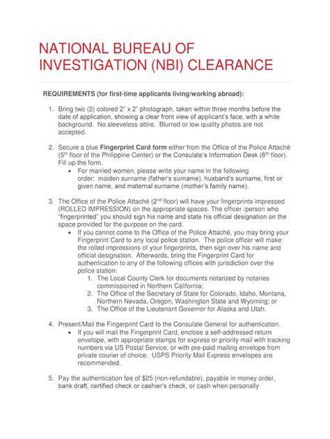 Fillable Online INVESTIGATION (NBI) CLEARANCE Fax Email Print - pdfFiller