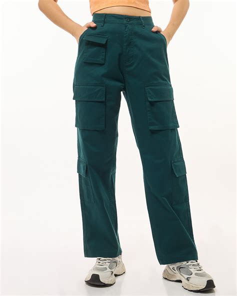 Buy Women's Green Baggy Oversized Cargo Pants Online at Bewakoof