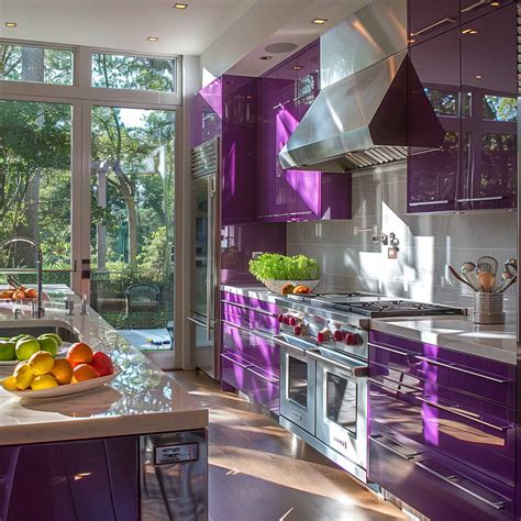 Explore Bold Purple Kitchen Furniture Design Ideas for a Unique Look