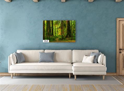 Lush Green Deep Forest With Sunlight Large Print - Pacific Northwest ...