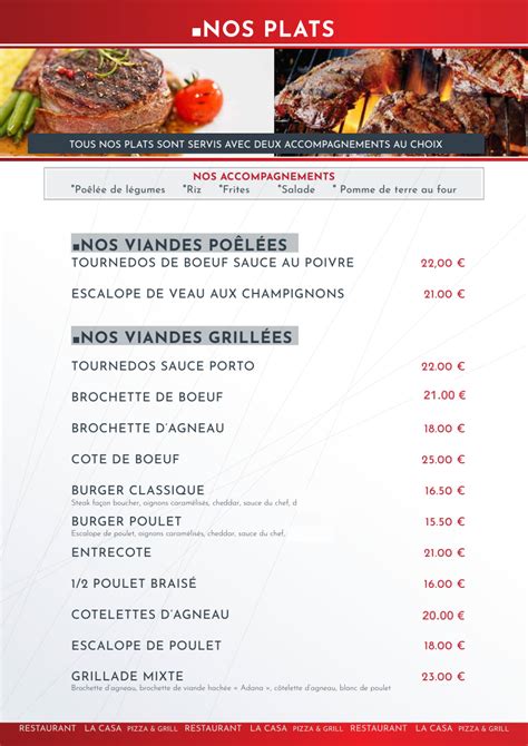 Carte et Menus 2024 - La Casa à Rosny-sous-Bois | TheFork