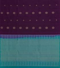 Dusty Purple Handloom Soft Silk Saree With Floral Buttas & Contrast ...