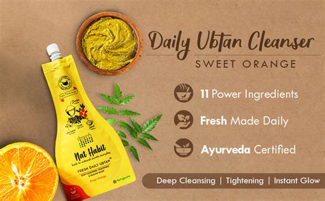 Nat Habit Fresh Sweet Orange Ubtan, Face Wash, Cleanser, Face Pack ...