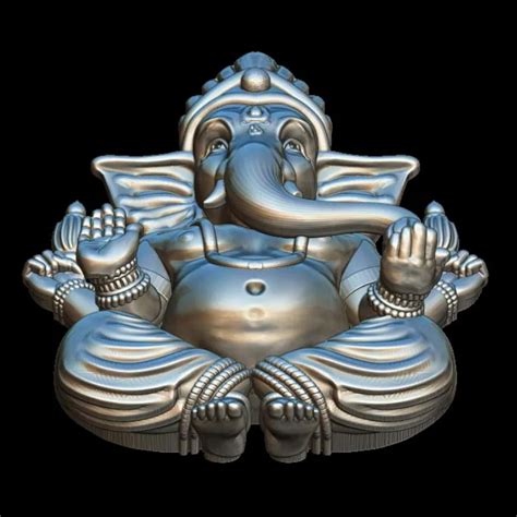 Lord Ganesha 3D Model STL File - Divine Craftsmanship