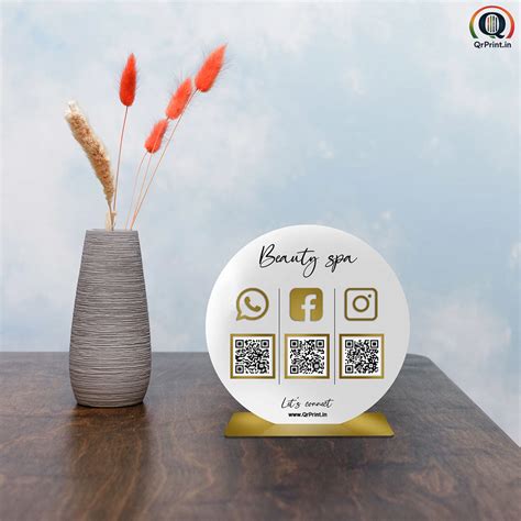 Round Acrylic QR Stand – Qr Print