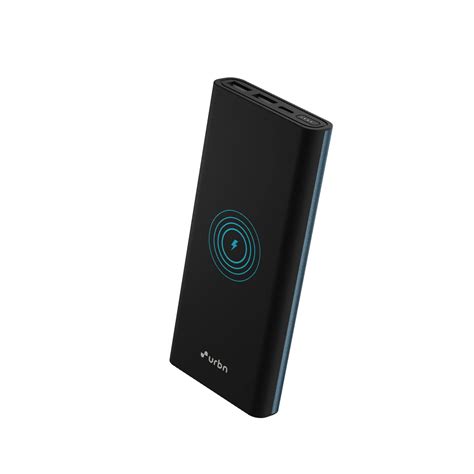 URBN 10000 mAh 15W Li-Polymer Premium Black Edition Wireless Power Bank ...