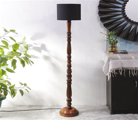 Buy Fashionable Drum Designer Wooden Floor Lamp (Black) at 31% OFF ...