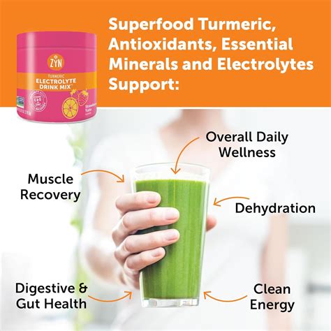 ZYN Electrolyte Powder Drink Mix with Turmeric - India | Ubuy