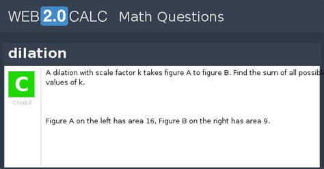 View question - dilation