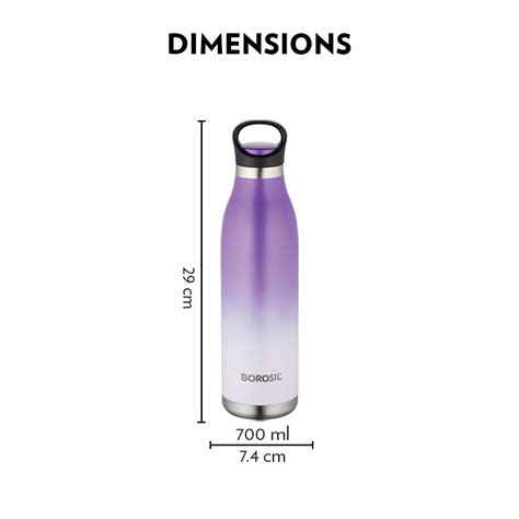 Buy Hydra ColourCrush SS-Vacuum Insulated Flask Water Bottle, 700ML Violet