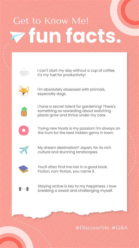 20 Facts About Me Questions Instagram