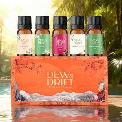 Dew And Drift Essential Oil Set Pack of 5 Mystique Collection (15ml x 5 ...