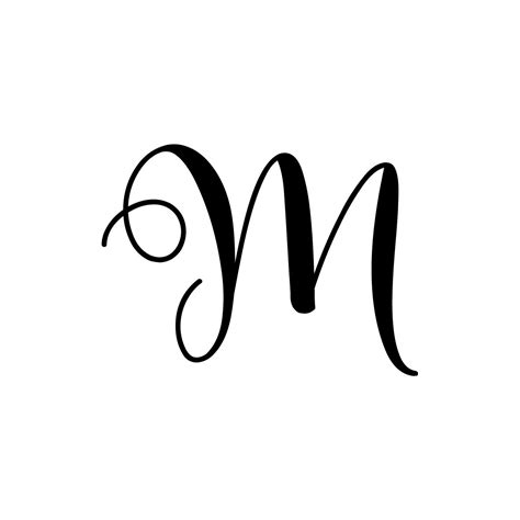 Elegant Cursive Letter M