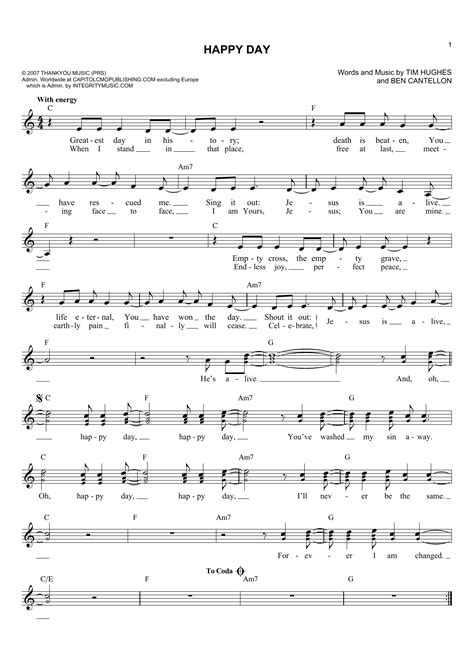 Tim Hughes - Happy Day sheet music