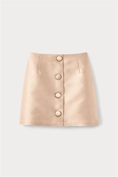 Nude Mini Skirt Silk DESTREE