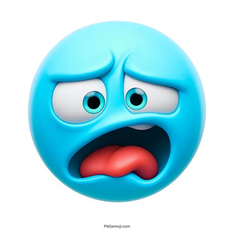 Disgusted Emoji Colorful 3D PNG, Transparent, ClipArt Collection ...