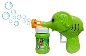 Buy KHANAK Green Toon Hand Pressing Bubble Making Toy Gun, Color and ...