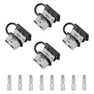 Micrl 4 Pcs 6-8 Gauge 50A Battery Quick Connect/Disconnect, Jumper ...
