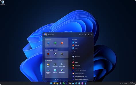 Image result for Windows 11 Pro Start Screen