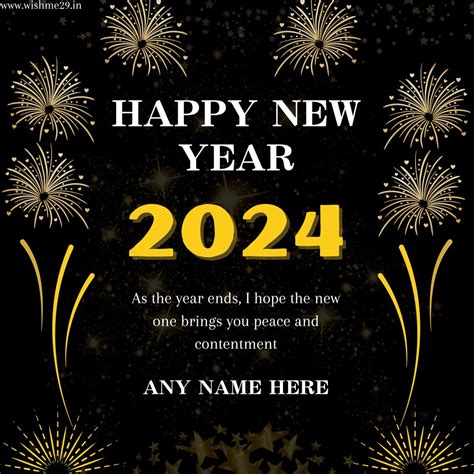 Happy New Year 2025 Card With Name And Pics